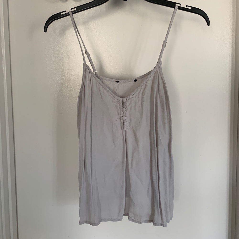 ☀️Forever 21 Gray Button Up Tank Top